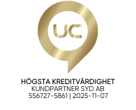 Sigillet är utfärdat av UC AB. Klicka på bilden för information om UC:s Riskklasser.